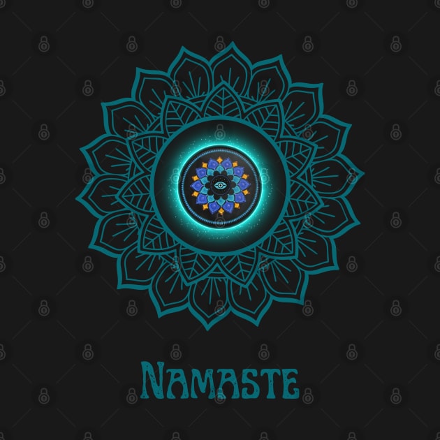 Namaste, Third Eye Protection Lotus Flower Mandala. by Anahata Realm