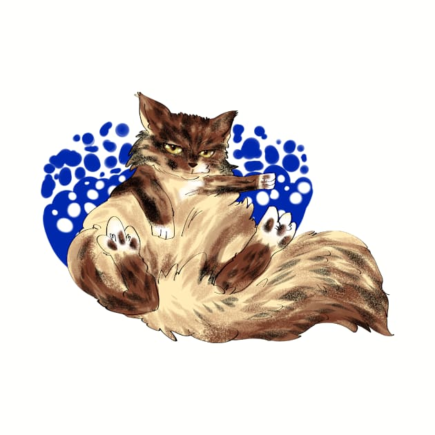 Maine Coon Cat Toon by sloppyink