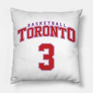 Toronto Basketball - Player Number 3 Pillow