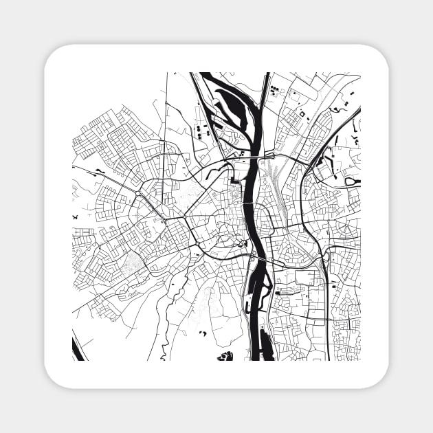 Maastricht Map City Map Poster Black and White, USA Gift Printable, Modern Map Decor for Office Home Living Room, Map Art, Map Gifts Magnet by 44spaces