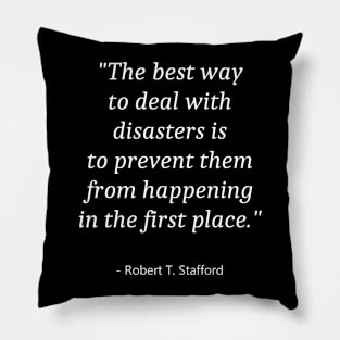 Quote About World Civil Defence Day Pillow