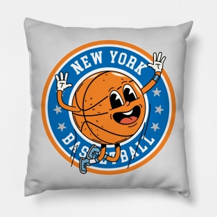 New York Basketball - Retro Hoops Pillow