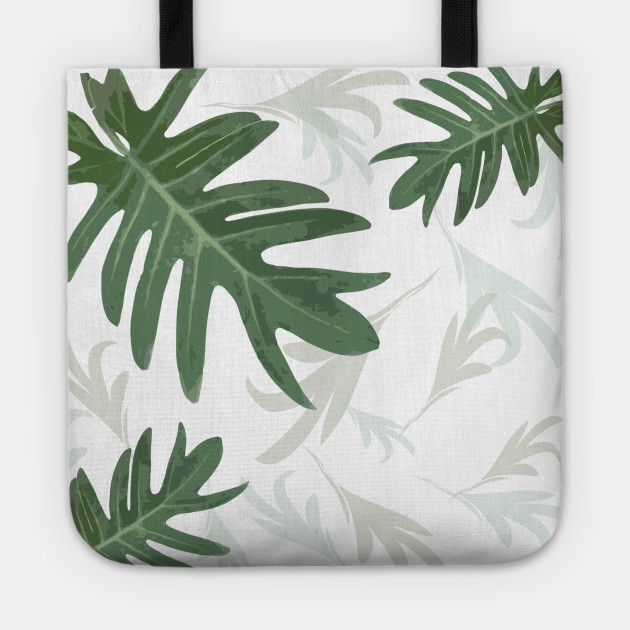 Autumn fall green greenvibes on white tropical palm leaves