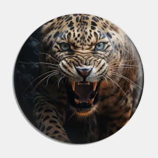 Leopard Roar Pin