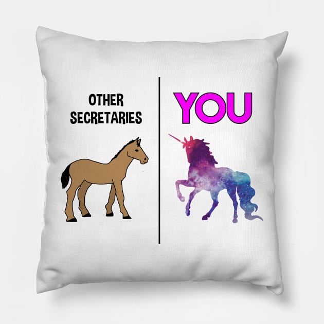 unicorn secretary Pillow by IndigoPine