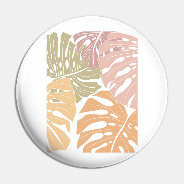 Abstract Patel Colors Monstera Leaves 4 Pin by gusstvaraonica