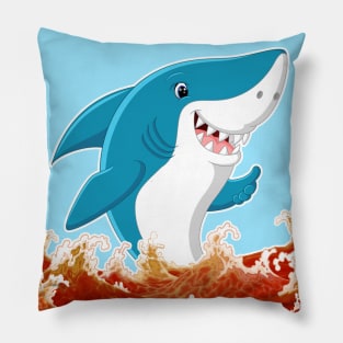 Funny Lava Shark Pillow