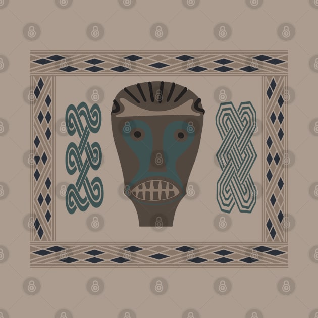 African tribal mask pattern by omitay