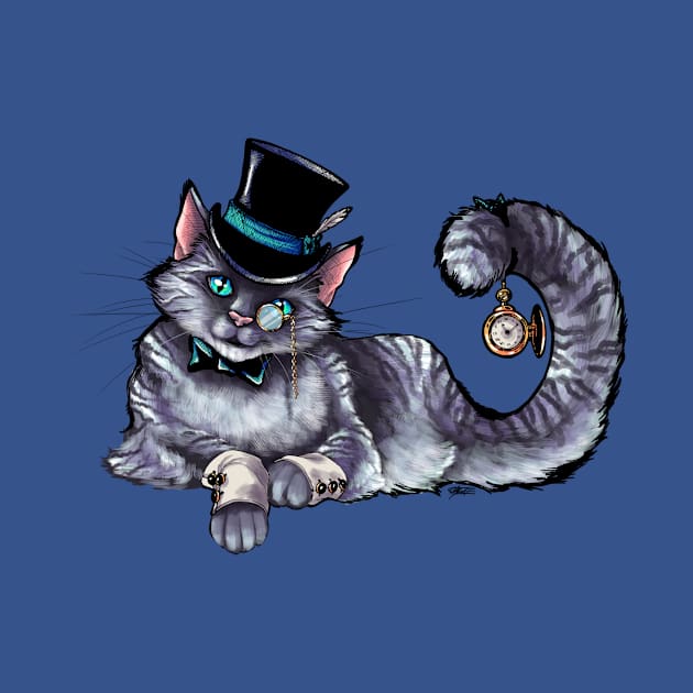 Fancy Cat - Maine Coon Longhair Tabby Gentleman Kitty T-Shirt by Indi Martin