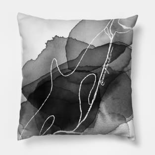 Orca line art Pillow