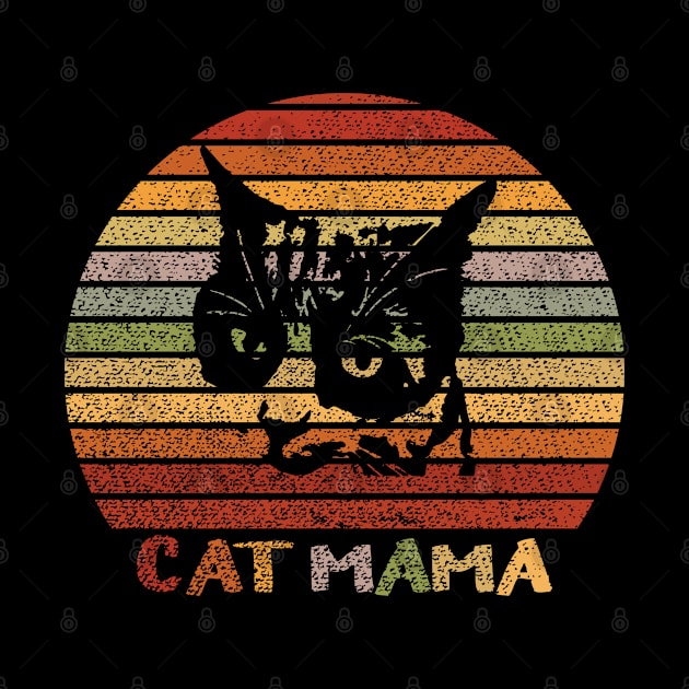 Cat Mama Vintage Retro Unique Gift by trendybestgift