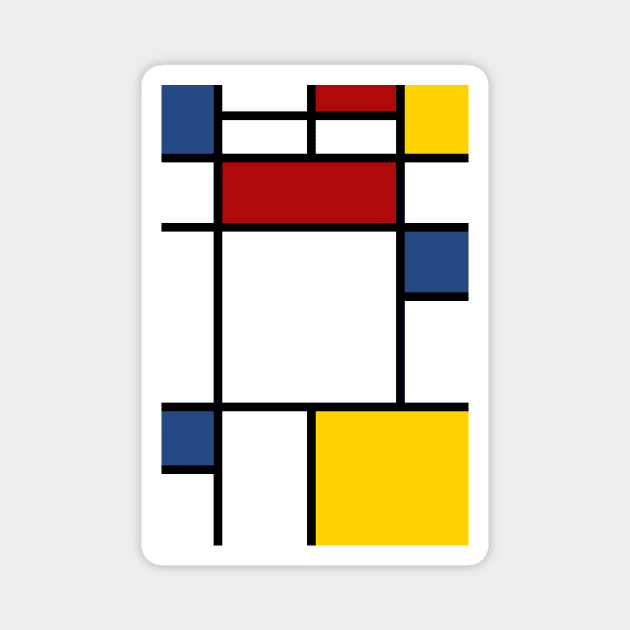 Mondrian Art Magnet by Revived.Arts