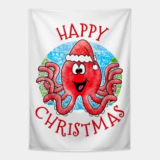 Christmas Octopus Wildlife Xmas 2022 Tapestry