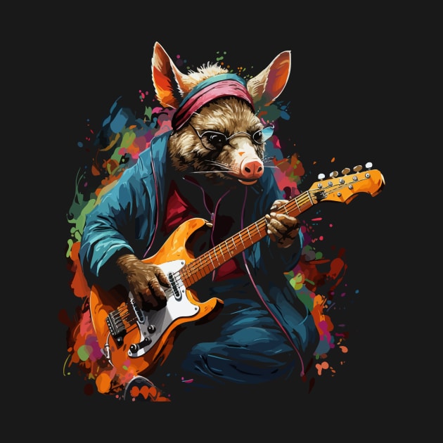 Aardvark Playing Guitar by JH Mart