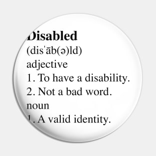 Disabled Definition Pin