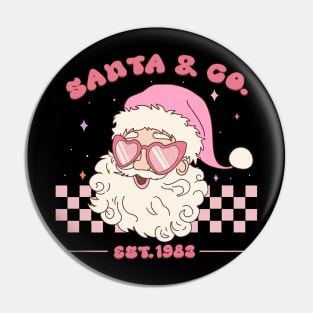 Santa and Co Pink Christmas Pin