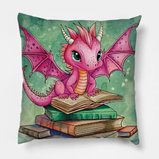 Baby dragon pink Pillow