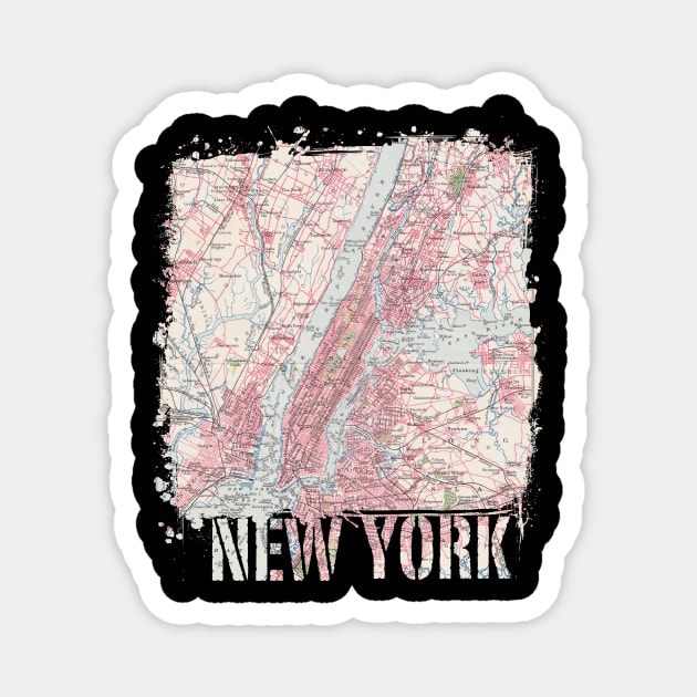 New york vintage Magnet by LebensART