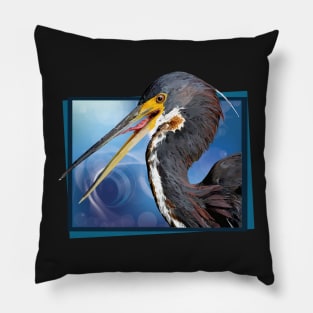 Tricolor Egret Pillow