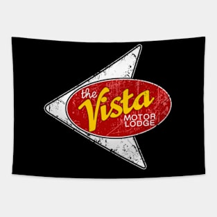 Hello Tomorrow! The Vista Motor Lodge Logo Tapestry