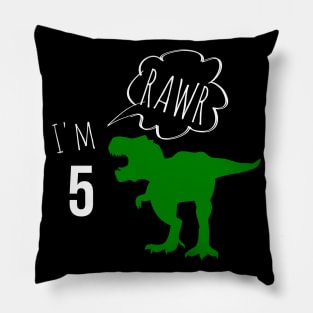 RAWR i am 5 Pillow