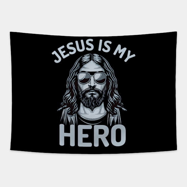 Jesus is my hero Tapestry by ChristianLifeApparel