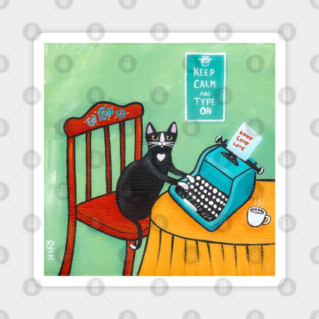 Love Letters From The Cat Magnet by KilkennyCat Art