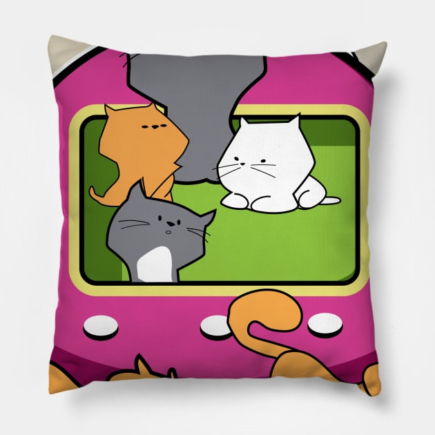 Tamagotchi Kitties Pillow by Spikeani