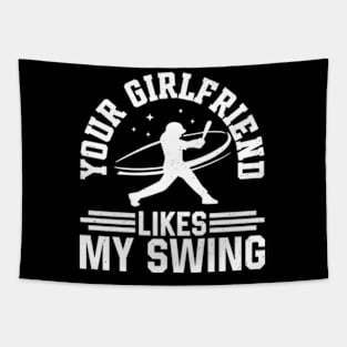 Swing, hubby, funny, humor, softball, Tapestry