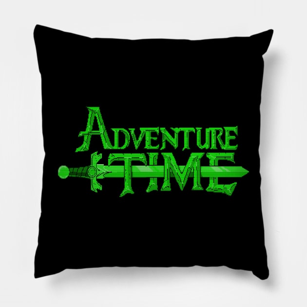 Apple //c CRT Adventure Time  logo Pillow by AO01