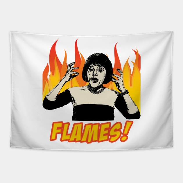 Flames! Tapestry by BigOrangeShirtShop