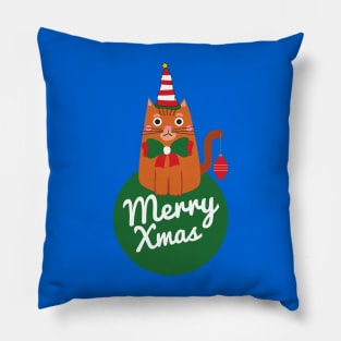 Scandinavian Christmas Cat,Merry Christmas Pillow