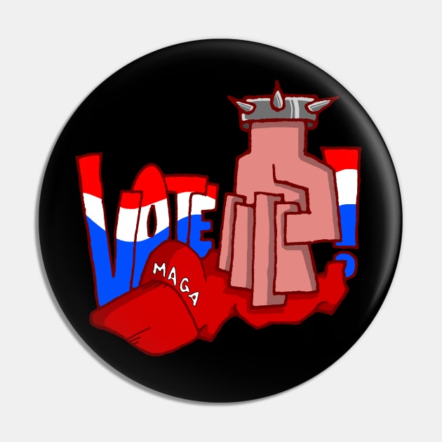 Dead Maga Hat - Vote Blue - Native Hand Pin by Deadling