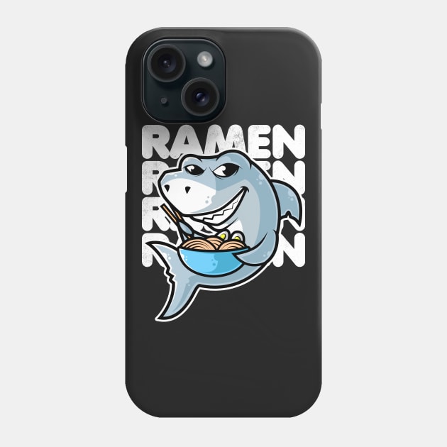 Shark Ramen Bowl Kawaii Neko Anime Japanese Noodles product Phone Case by theodoros20