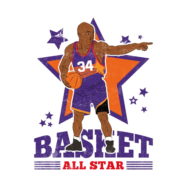 Barkley Basketball Sir Charles Phoenix 34 All Star by TEEWEB