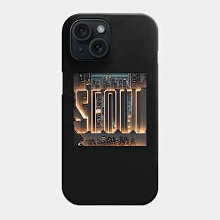 Seoul Hidden Name in Cityscape Art Tshirt Phone Case