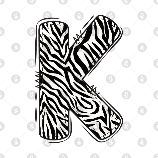 Zebra Letter K by Xtian Dela ✅