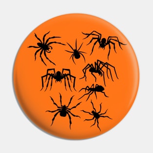 Spider Silhouettes Pattern Pin