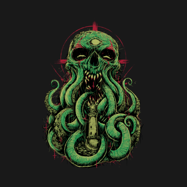 Disover Lighthouse - Octopus - T-Shirt