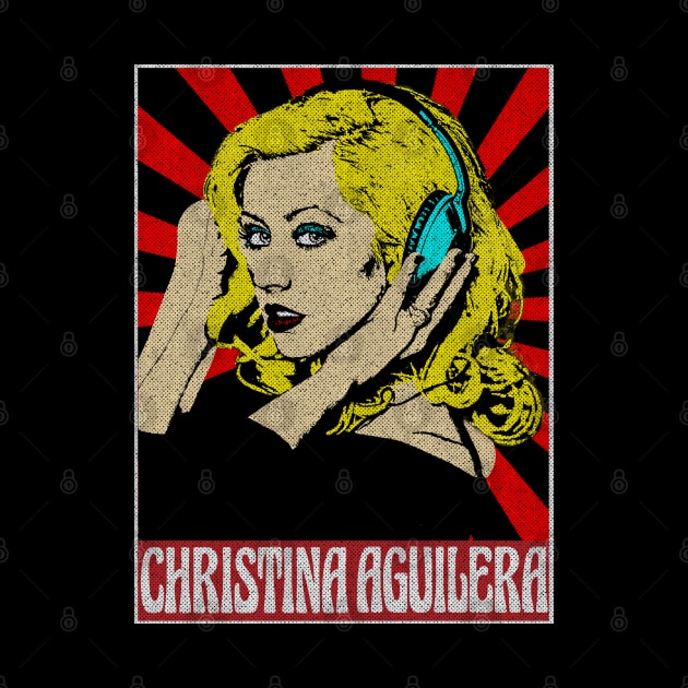 Christina Aguirela Headset Pop Art Style by Motor Lipat