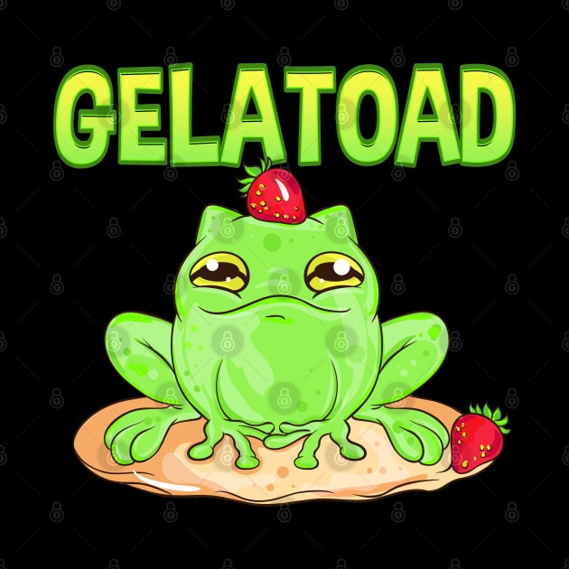 Gelatoad | Funny Food Lover Gifts | Jelly Amphibious Frog by Proficient Tees