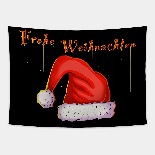 Frohe Weihnachten Tapestry by stonehouse art