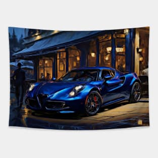 Beauty In Blue - Alfa Romeo 4c Tapestry