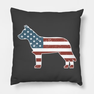 Vintage Patriot Australian Cattle Dog Pillow