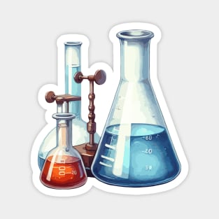 Chemistry Bunsen and Beakers Magnet