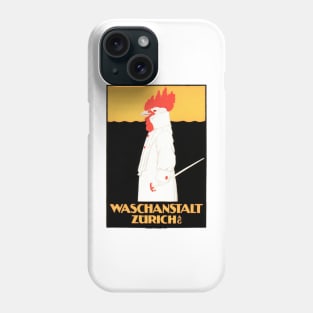 Waschanstalt Zurich Tuxedo Rooster Switzerland Vintage Phone Case