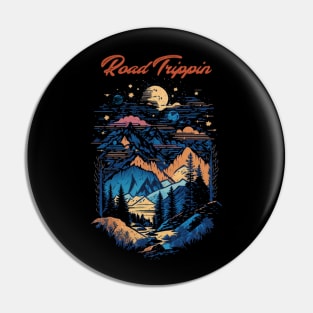 Road Trippin Nature and Mountains Pin