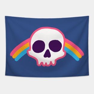 Rainbow Skull Tapestry