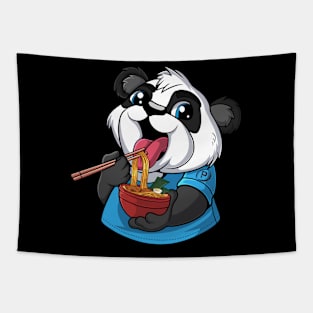 Cute Panda Ramen TShirt Tapestry