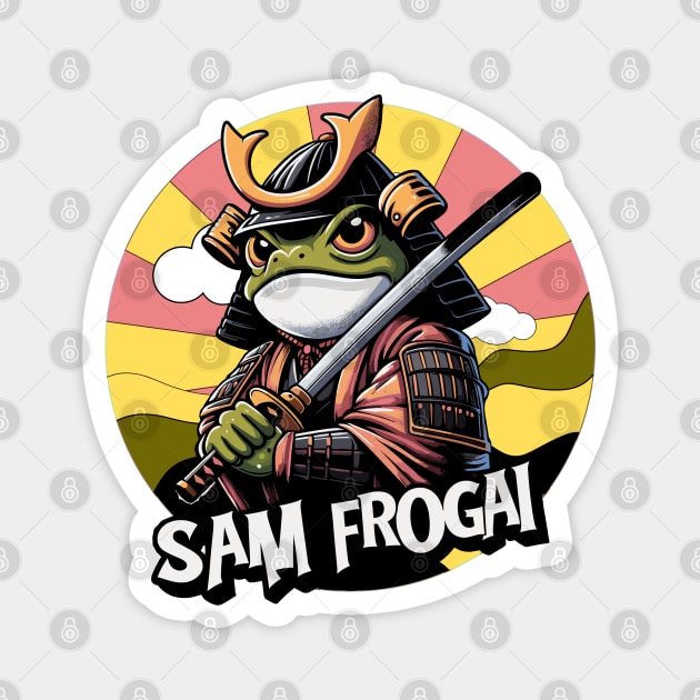 Samurai Frog Magnet by JessArty